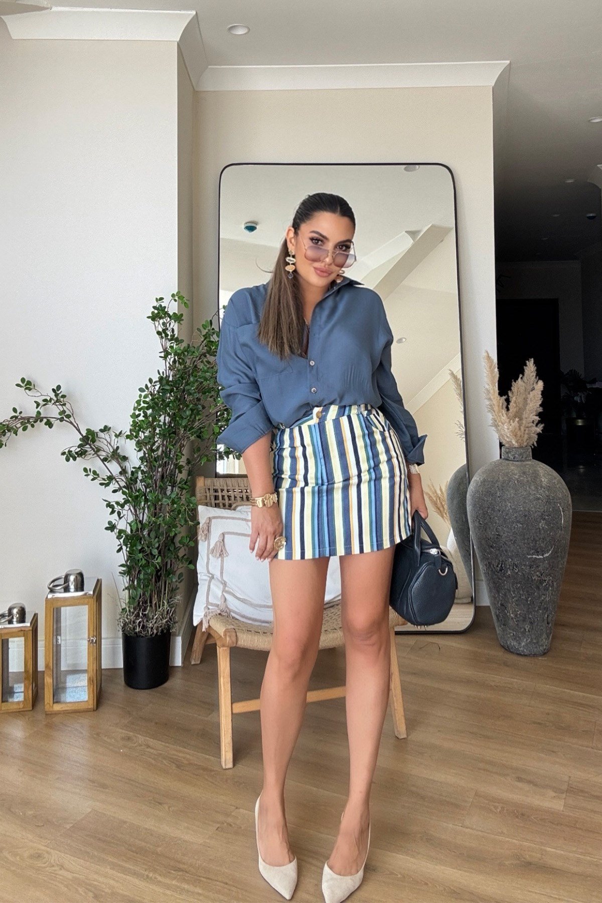 Tencel Kumaş Gömlek İndigo Mavi
