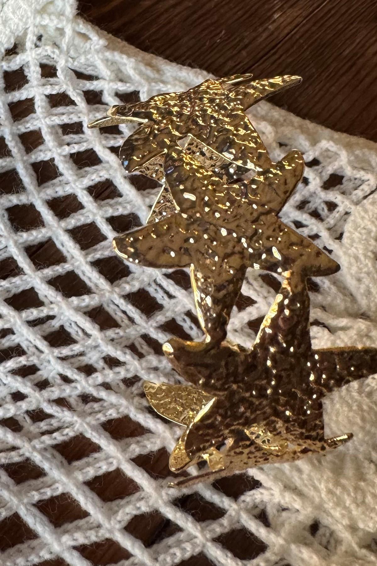 Yaldızlı Deniz Yıldızı Bileklik Gold