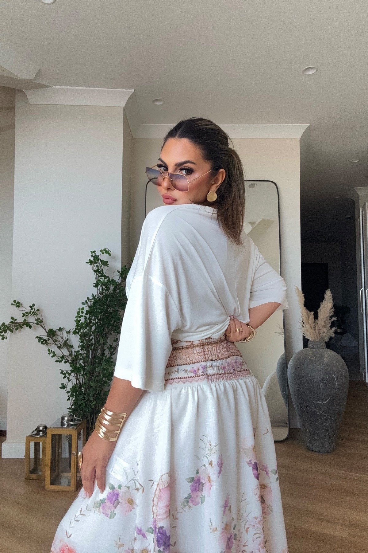 Zimmer Model Keten Etek lila ekru