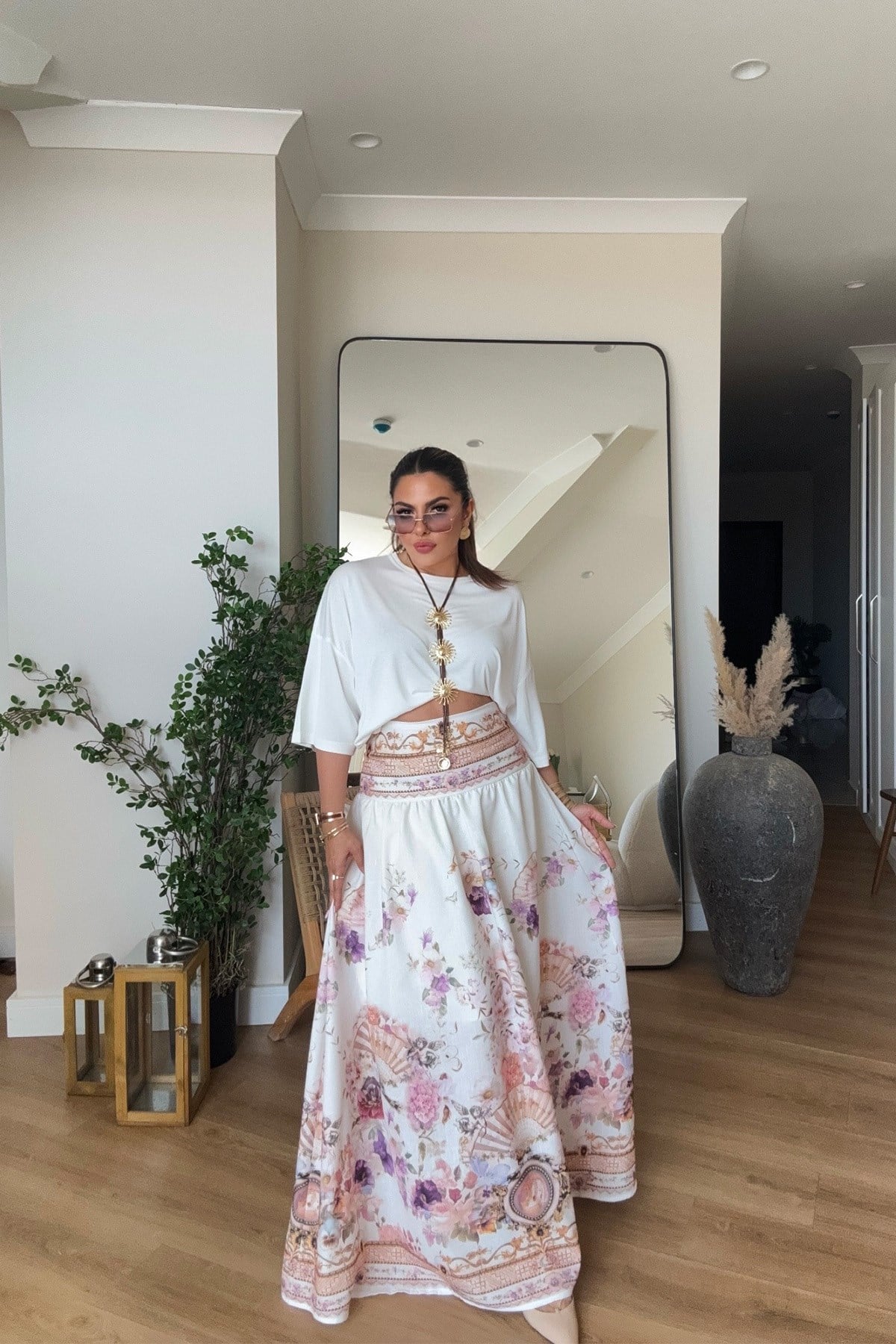 Zimmer Model Keten Etek lila ekru