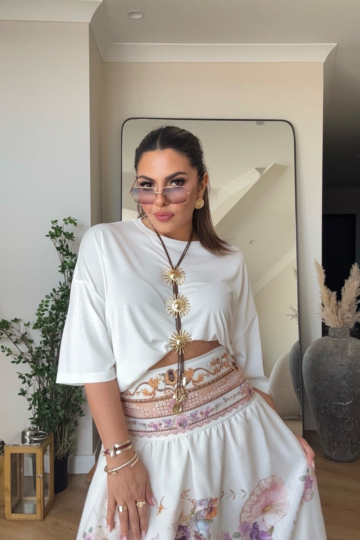 Zimmer Model Keten Etek lila ekru