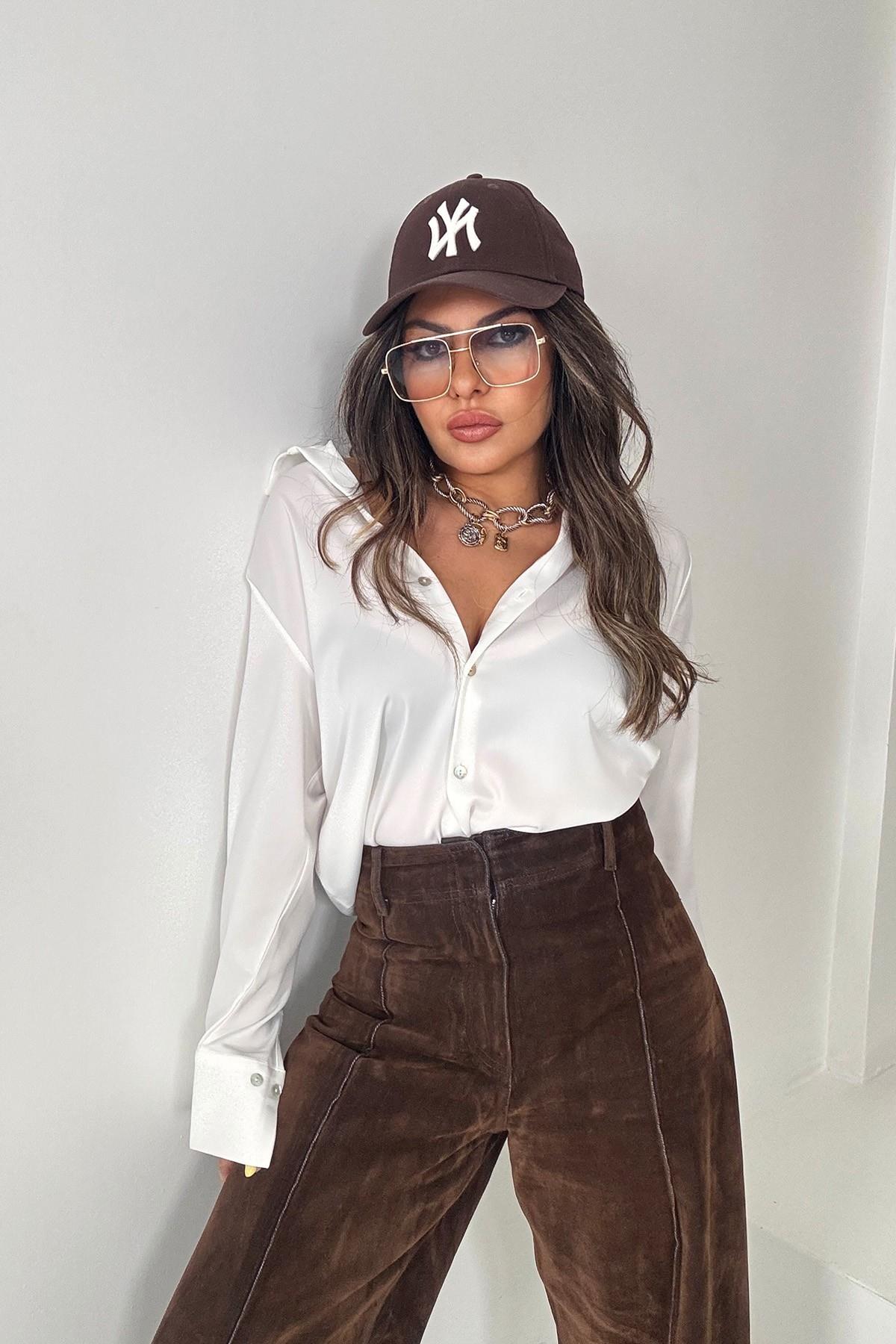 ZR Model Kadife Kaplama Jean Pantolon Acı Kahve