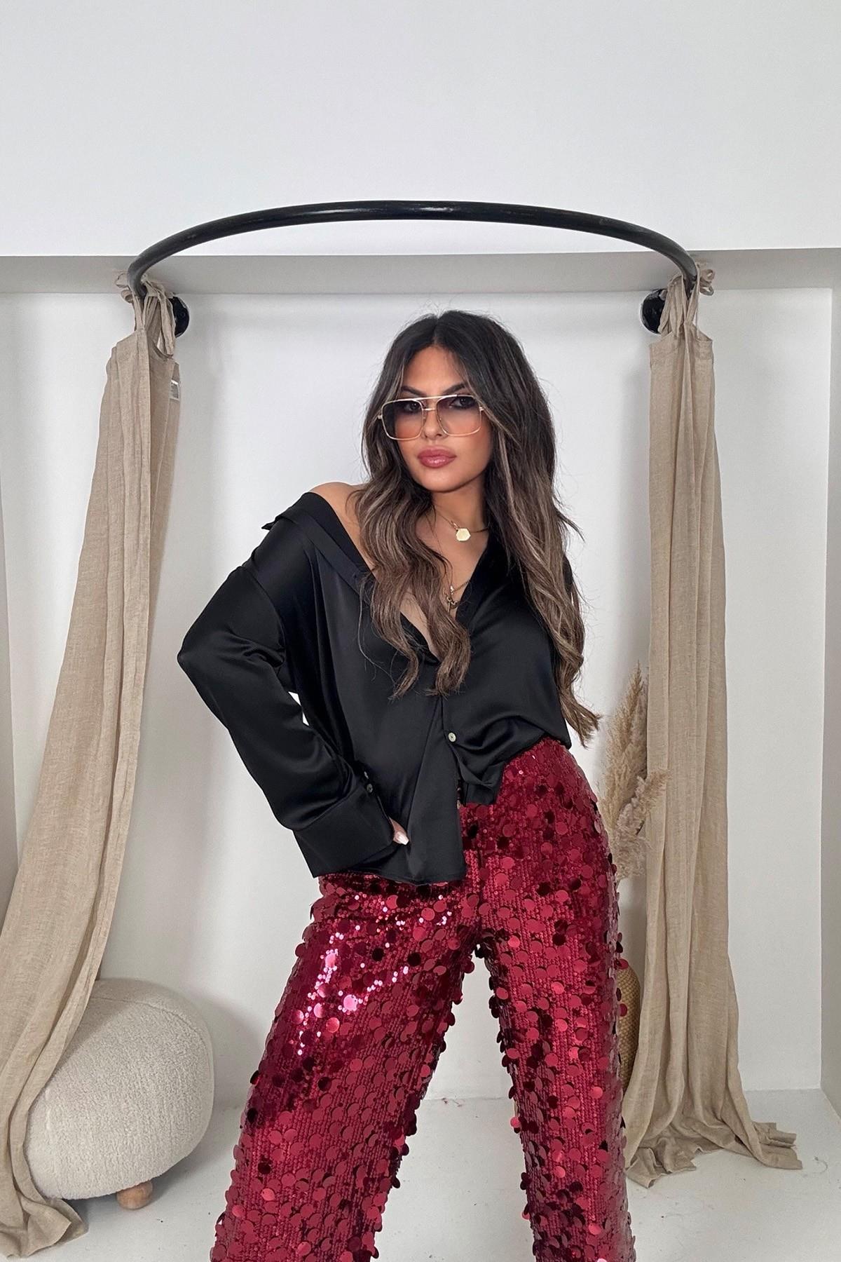 Zr Payet Pantolon Kırmızı