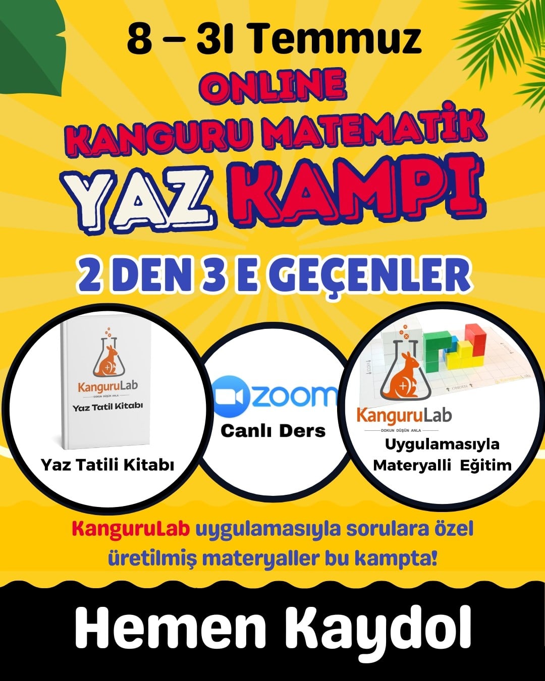 2 den 3 e Kanguru Matematik Yaz Paketi Eğitim Seti | Bilsem Kanguru Matematik Hazırlık