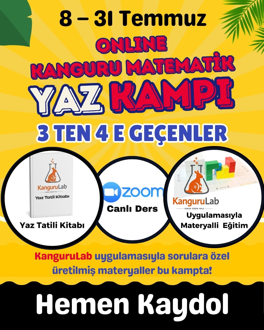 3 ten 4 e Kanguru Matematik Yaz Paketi Eğitim Seti | Bilsem Kanguru Matematik Hazırlık