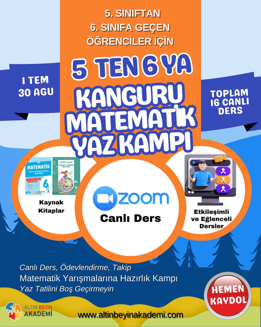 5 den 6 ya Kanguru Matematik Yaz Kampı | Bilsem Kanguru Matematik Hazırlık