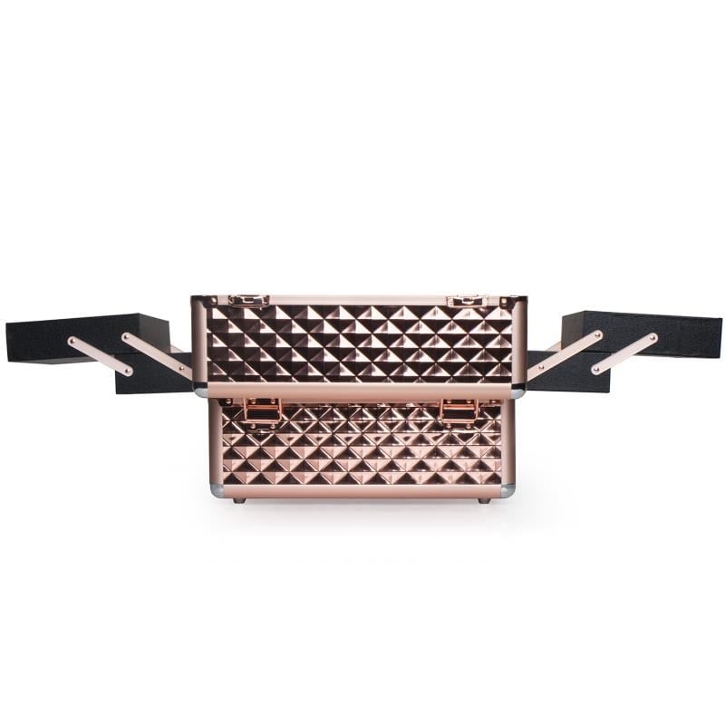 INGLOT Diamond Rose Gold Profesyonel Makyaj Çantası MB153A-M Kilitli Rose Gold Organizer