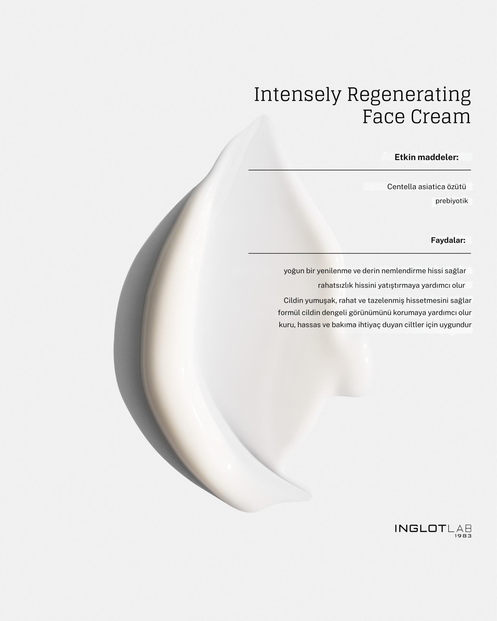 INGLOT LAB  Intensely Regenerating Face Cream –  Yoğun Yenileyici Yüz Kremi (50 ml)