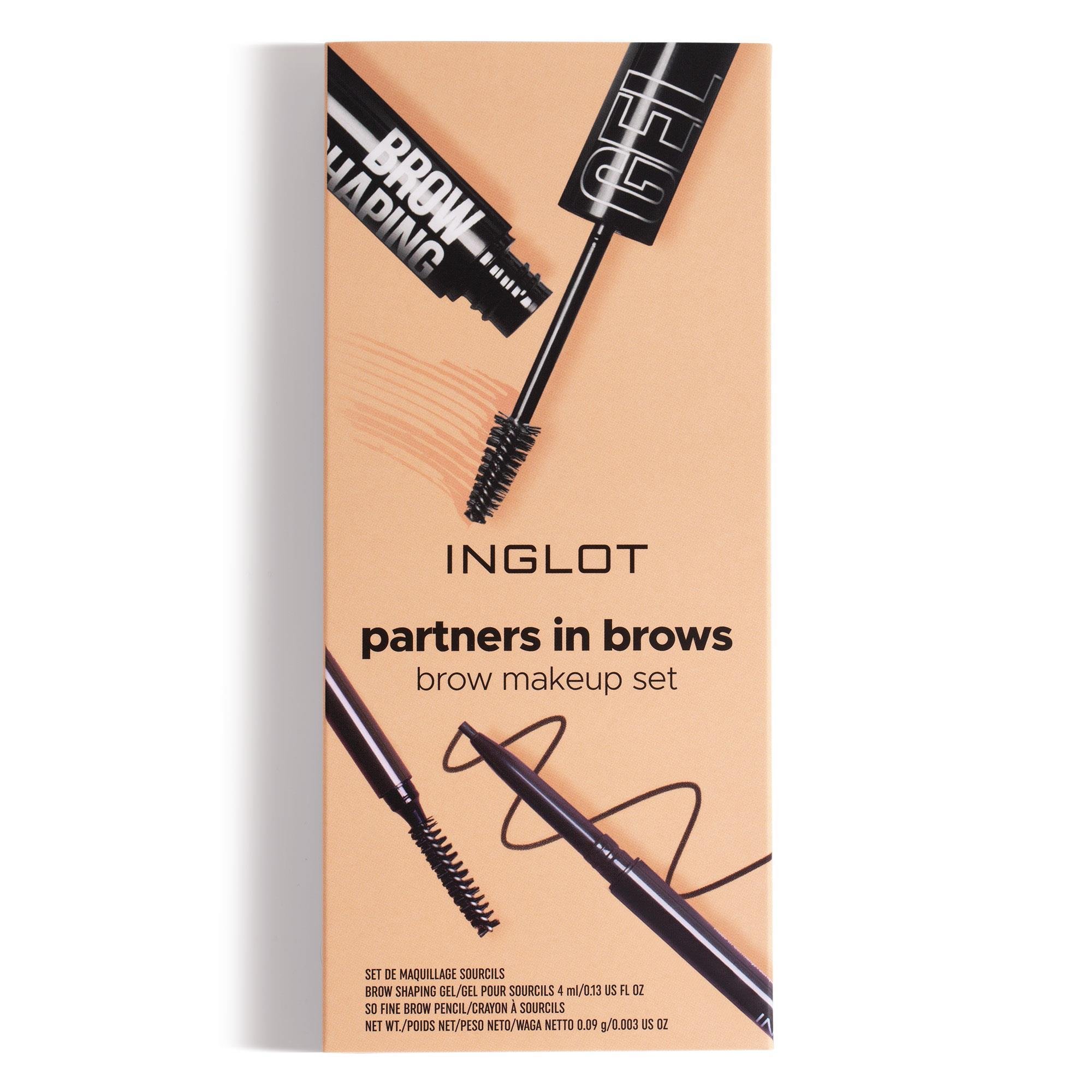 INGLOT Partners in Brows Kaş Makyaj Seti – Kaş Şekillendirici Jel + İnce Uçlu Kaş Kalemi