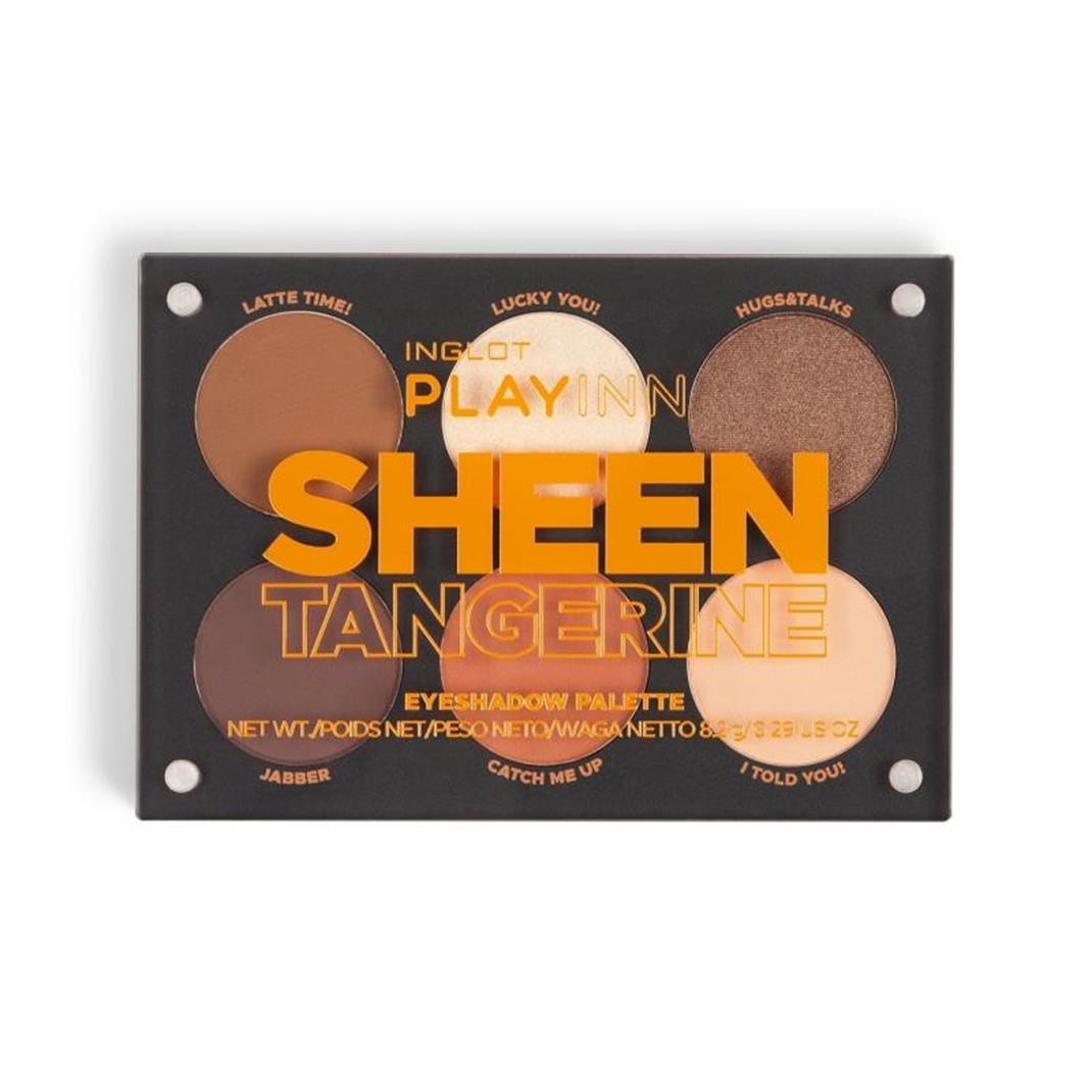 INGLOT PLAYINN Sheen Tangerine Eye Shadow Palette