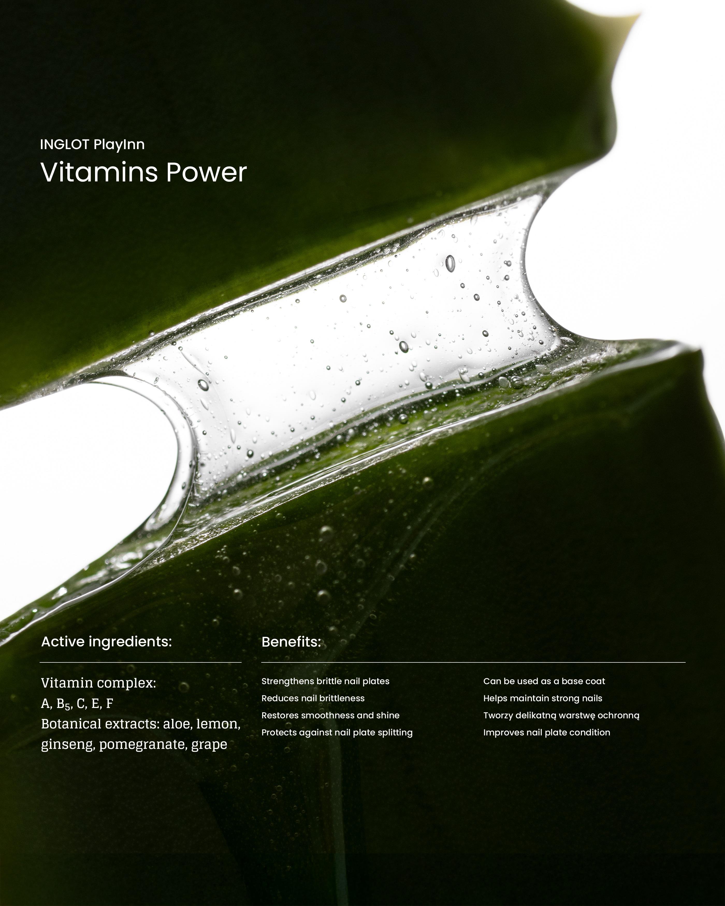 INGLOT PLAYINN VITAMINS POWER NAIL CONDITIONER