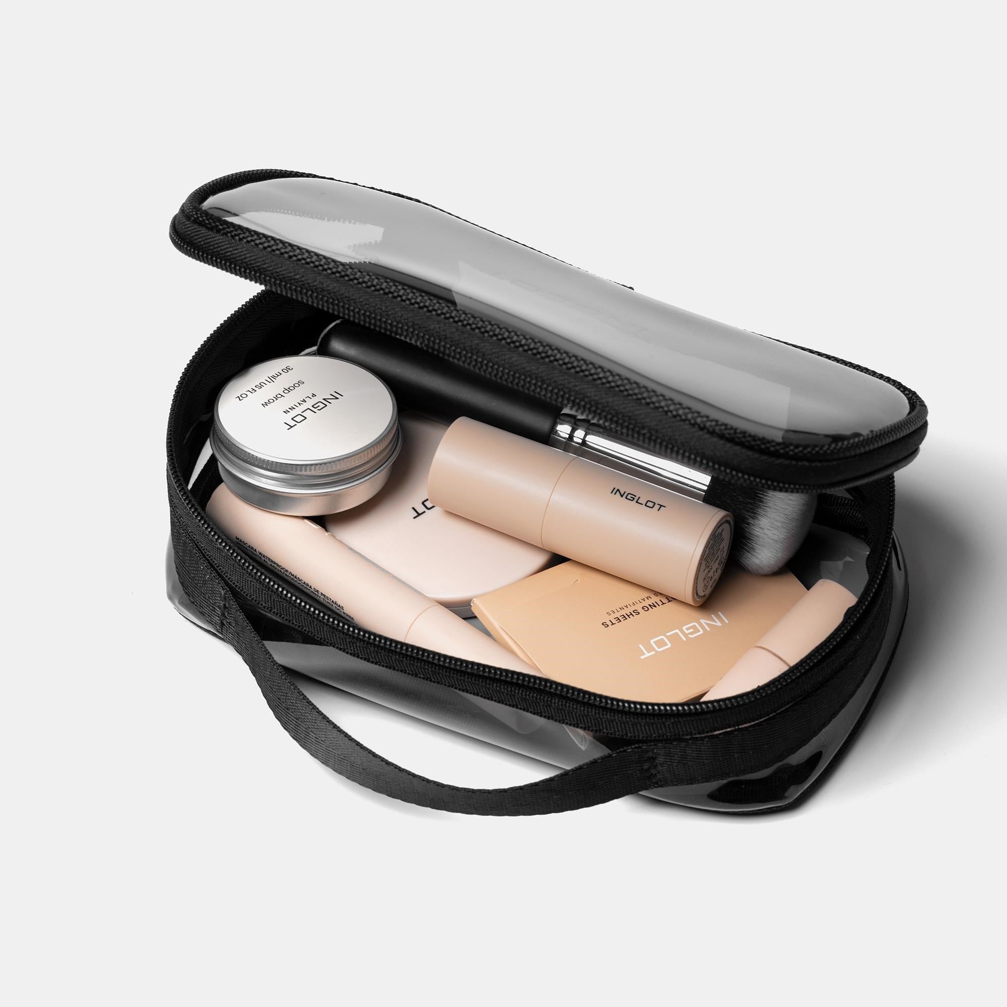INGLOT Travel Makeup Bag Small Black Kompakt Siyah Seyahat Makyaj Çantası