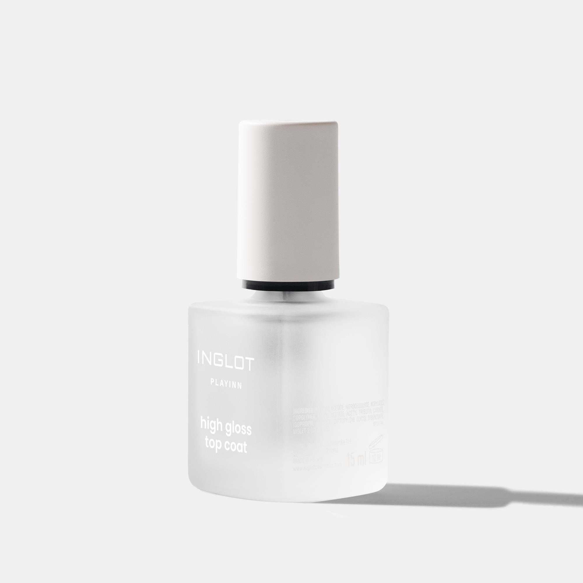 PLAYINN High Gloss Top Coat 31 - Yüksek Parlaklık Veren Hızlı Kuruyan Tırnak Üst Katı 15 ml