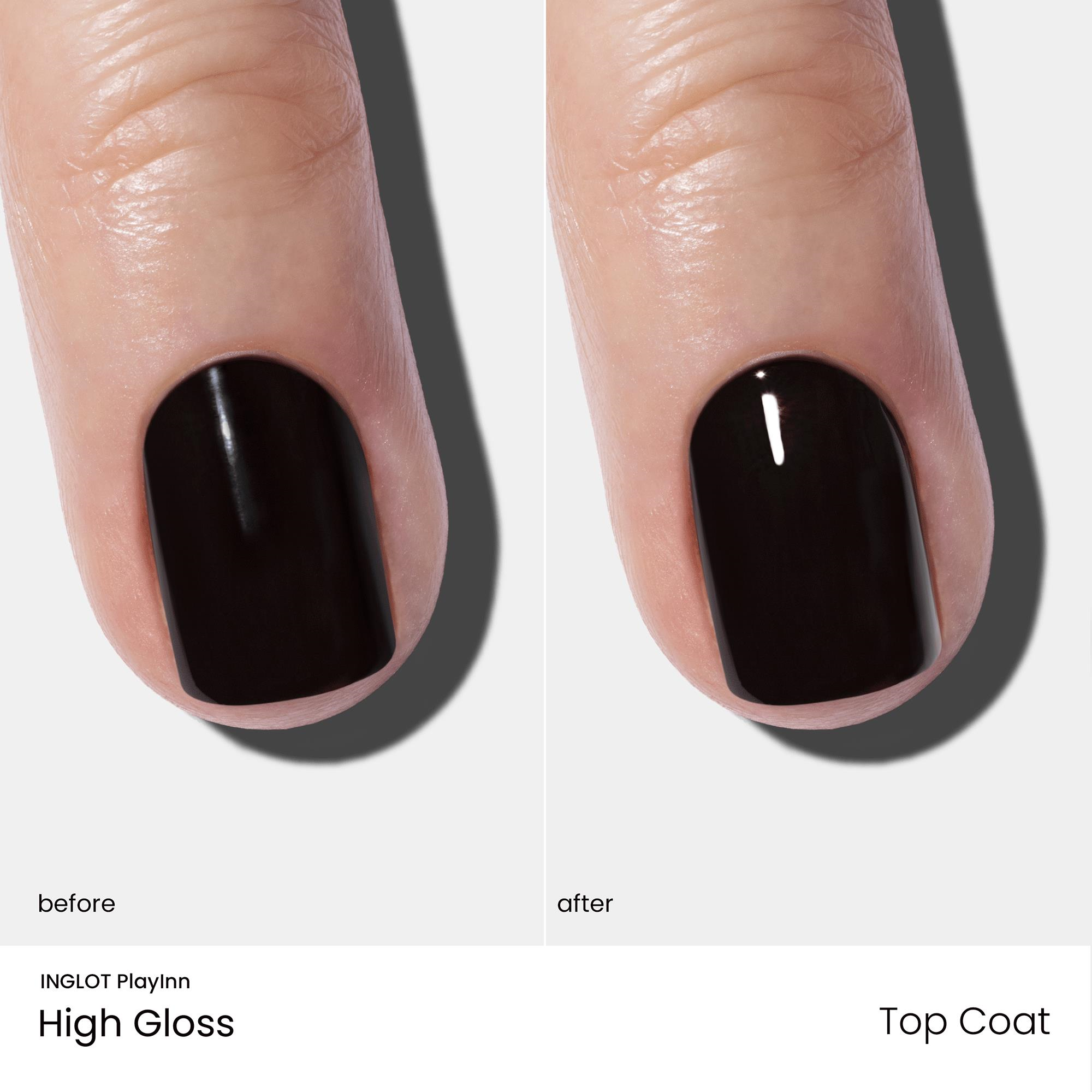 PLAYINN High Gloss Top Coat 31 - Yüksek Parlaklık Veren Hızlı Kuruyan Tırnak Üst Katı 15 ml