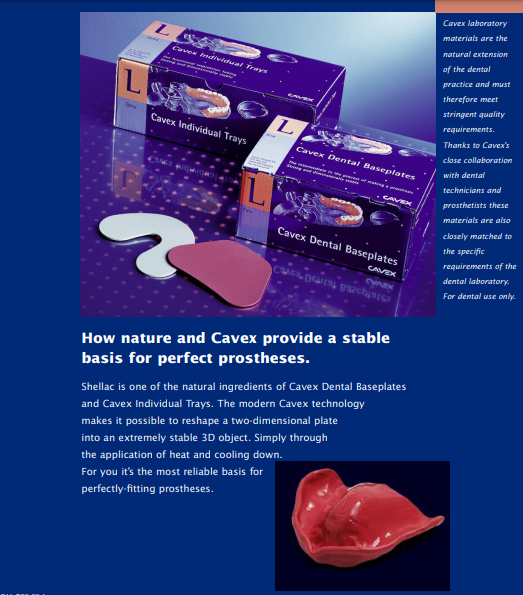 Cavex Dental Baseplates Bas Plak Üst