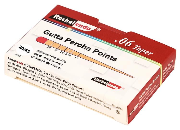 Rachel Endo Gutta Percha Points 0.06 Açılı