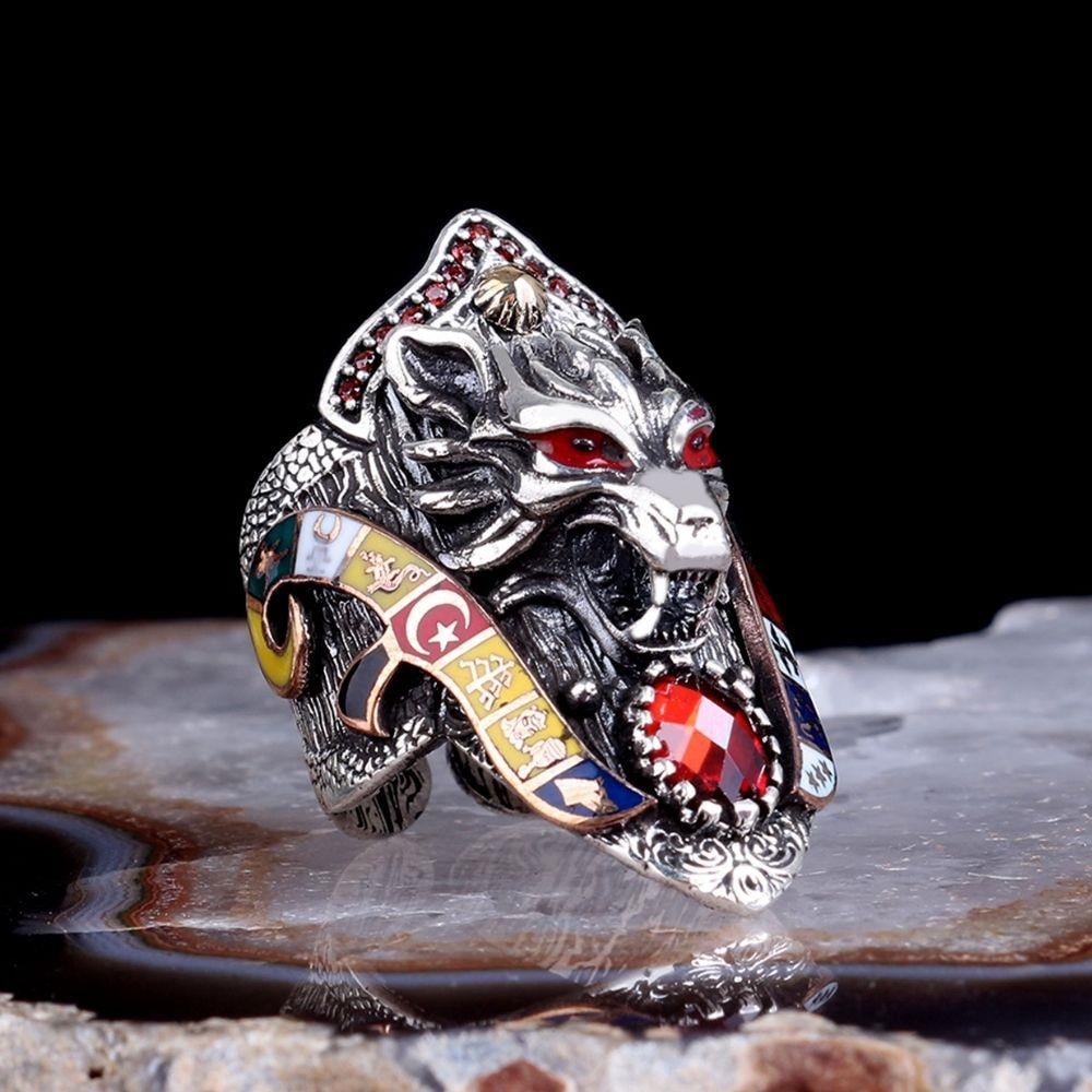 16 Türk Devleti Bozkurt Zihgir Gümüş Yüzük