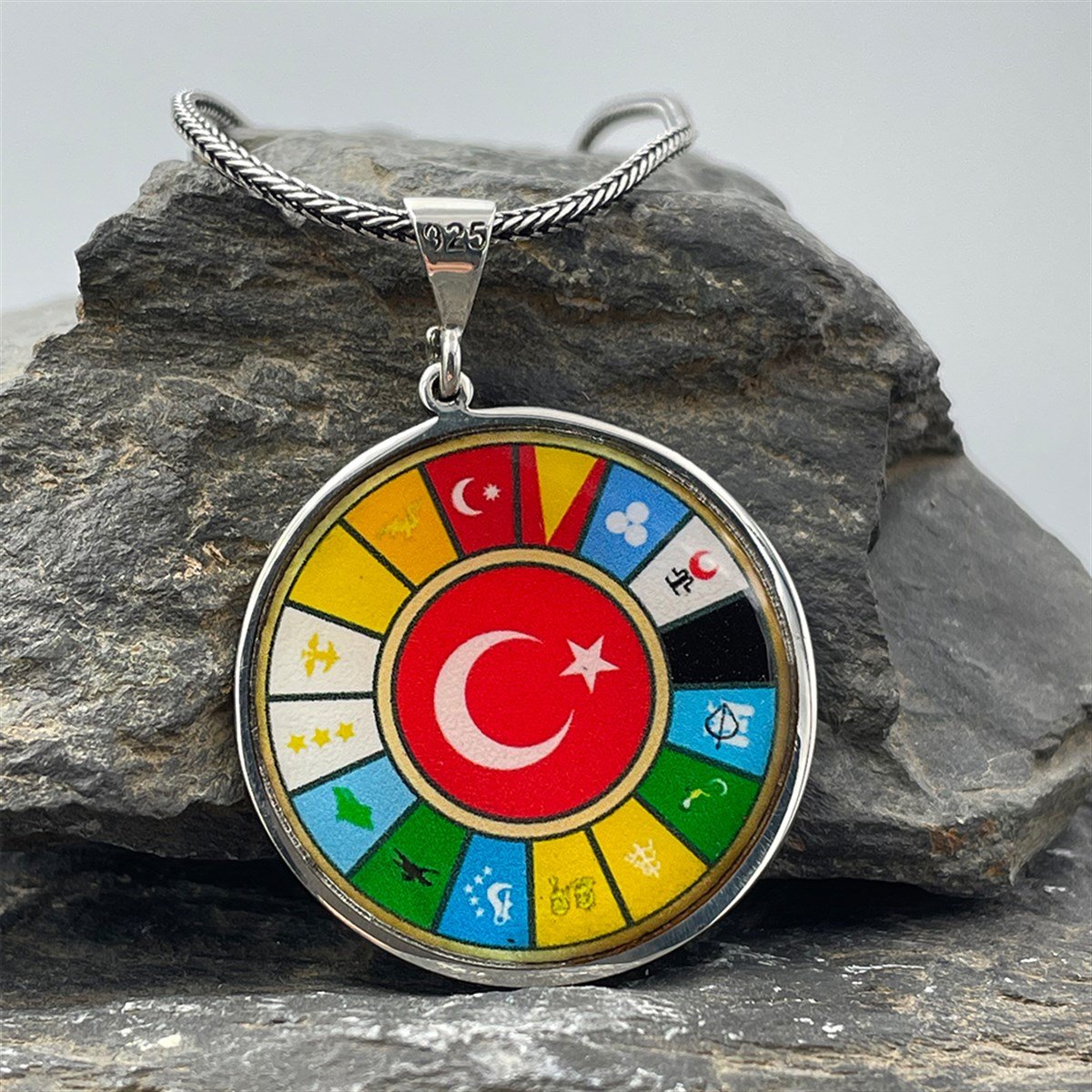 16 Türk Devleti Gümüş Kolye
