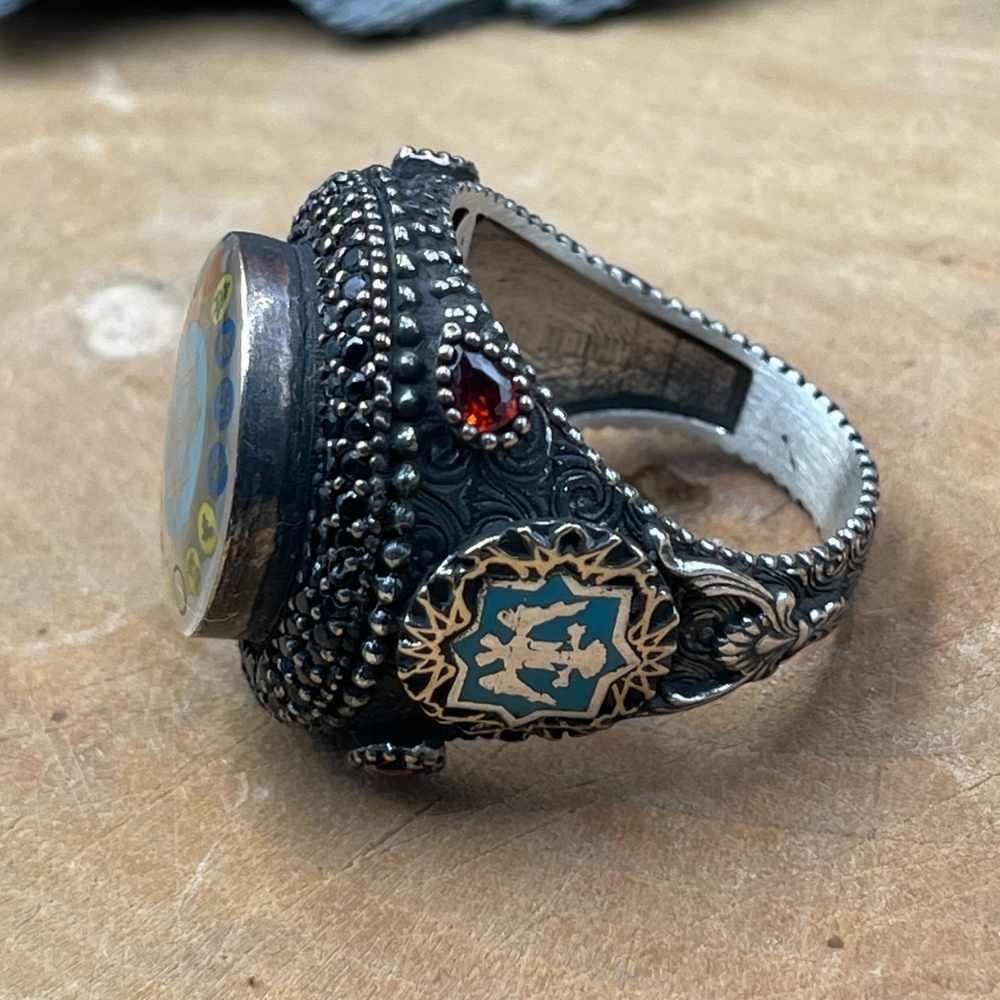 16 Türk Devleti Oğuz Kağan Mührü Gümüş Yüzük16 Türk Devleti Yüzük