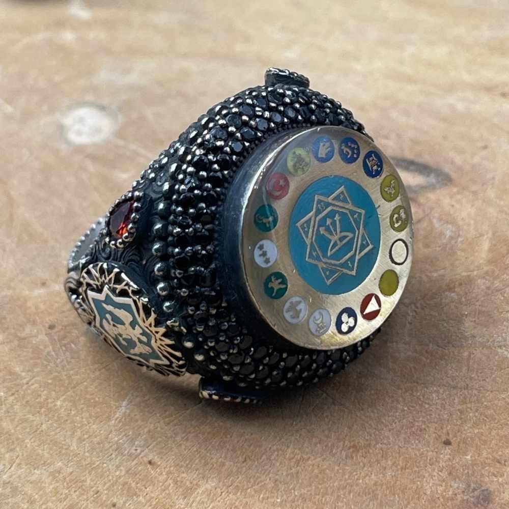 16 Türk Devleti Oğuz Kağan Mührü Gümüş Yüzük16 Türk Devleti Yüzük