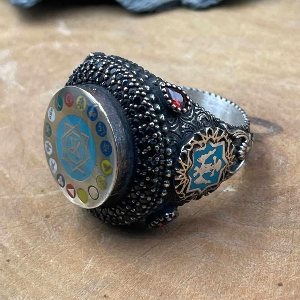 16 Türk Devleti Oğuz Kağan Mührü Gümüş Yüzük16 Türk Devleti Yüzük