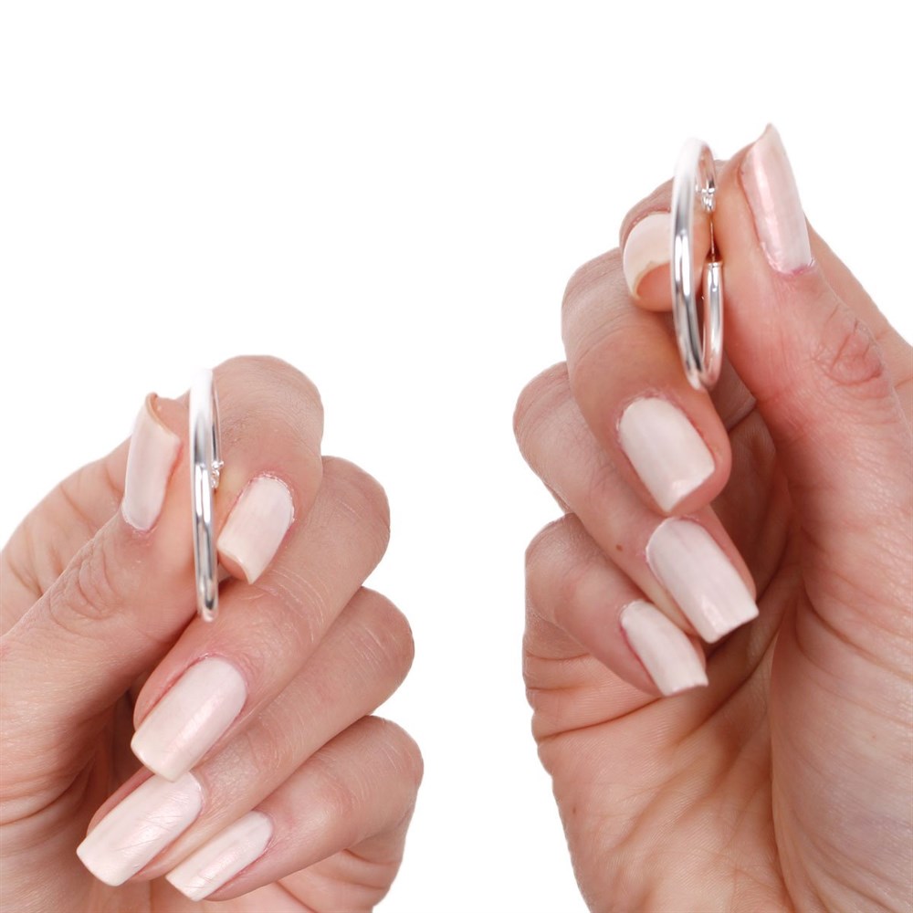32 mm Sade Halka Model Gümüş Küpe