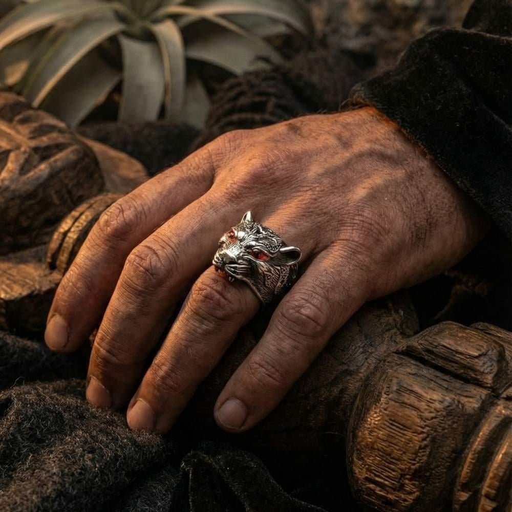 3D Kaplan Kafası Gümüş YüzükZ Serisi