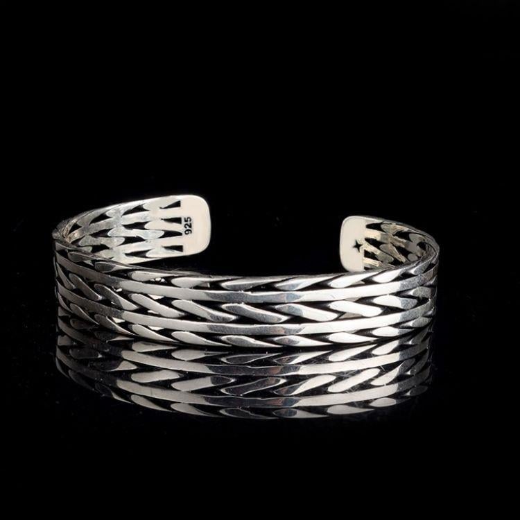 925 Ayar Gümüş Erkek Kelepçe BileklikErkek Bileklik