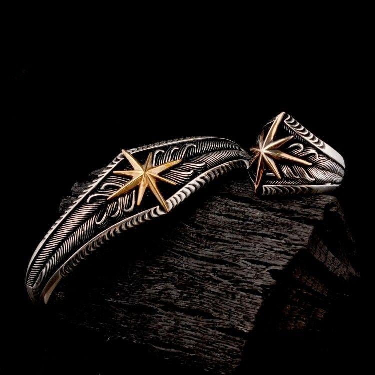 925 Ayar Gümüş Pusula Model Yüzük Bileklik KombiniYüzük Bileklik Kombinleri