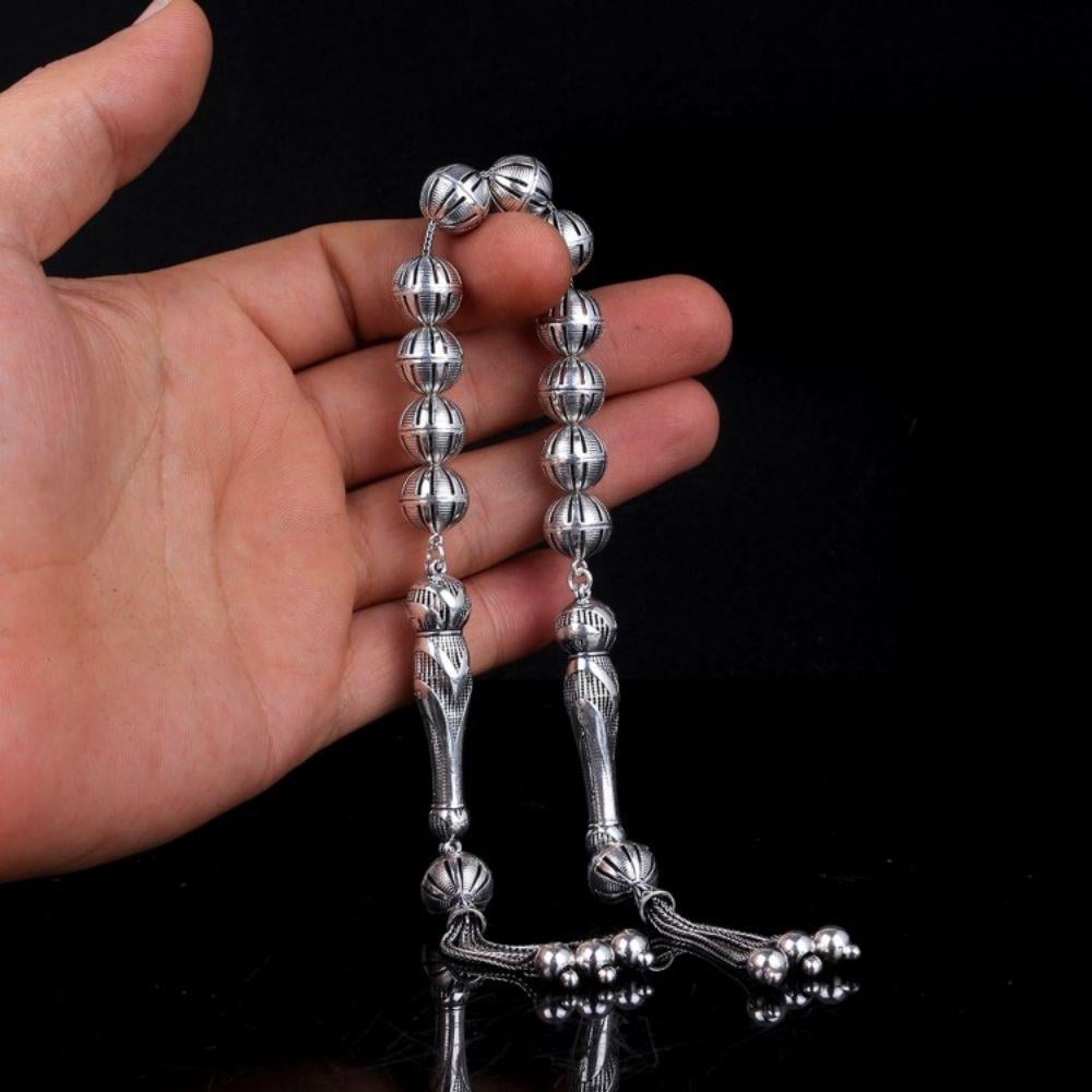 925 Ayar Gümüş Zaza Model Tesbih