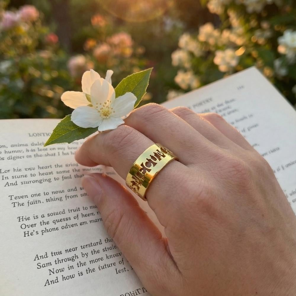 Anima Dulcis Vivas Mecum YüzüğüTaşsız Yüzükler