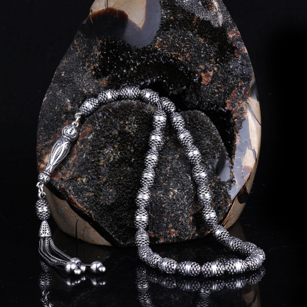 Arpa Kesim Fizyon Model 925 Ayar Gümüş Tesbih