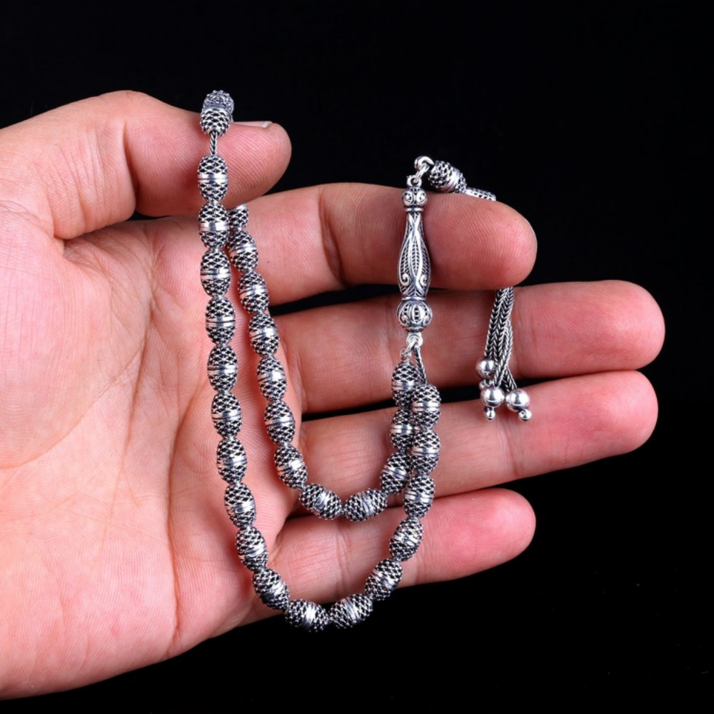 Arpa Kesim Fizyon Model 925 Ayar Gümüş Tesbih