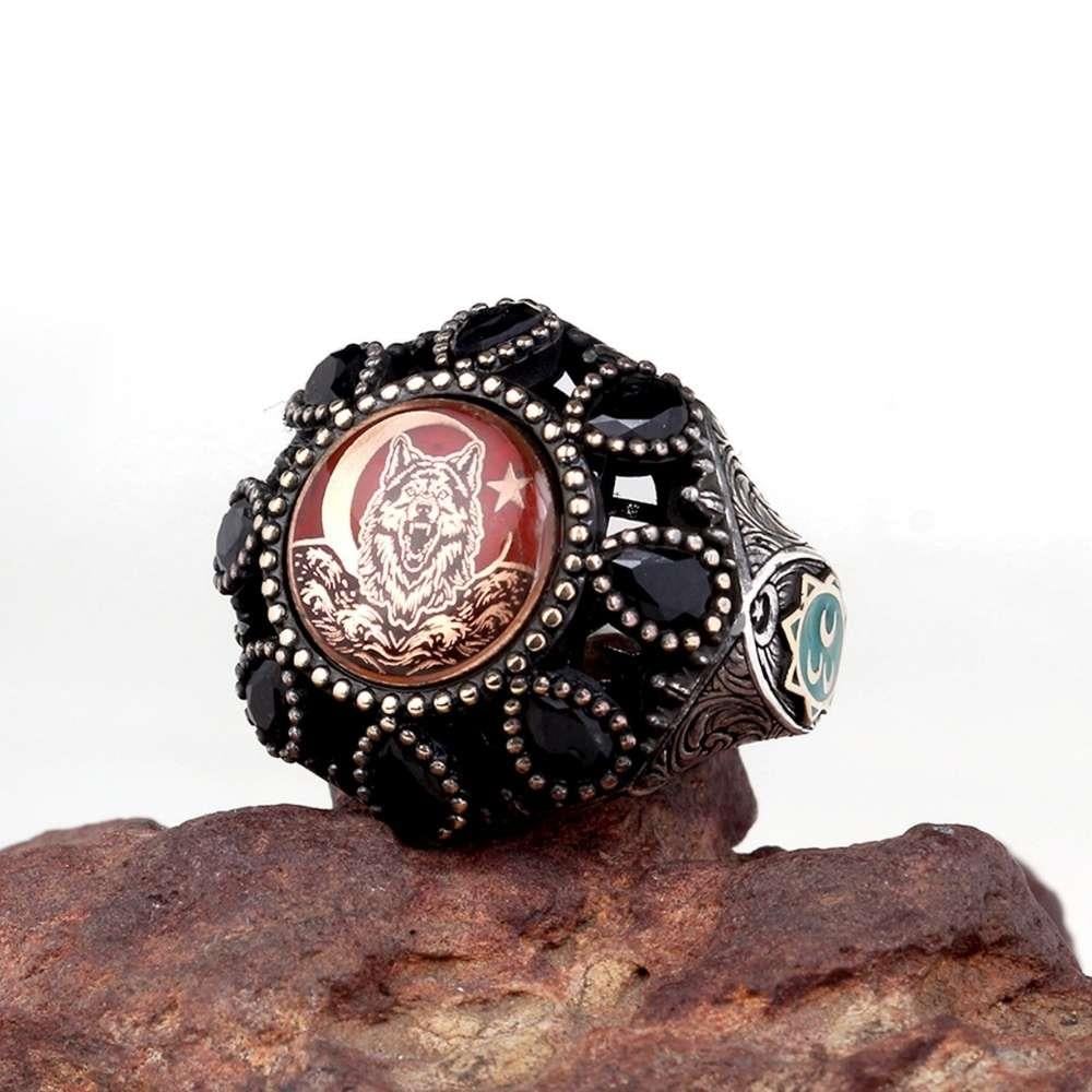 Ay Yıldız Bozkurt Üç Hilal Gümüş YüzükBozkurt Yüzükleri