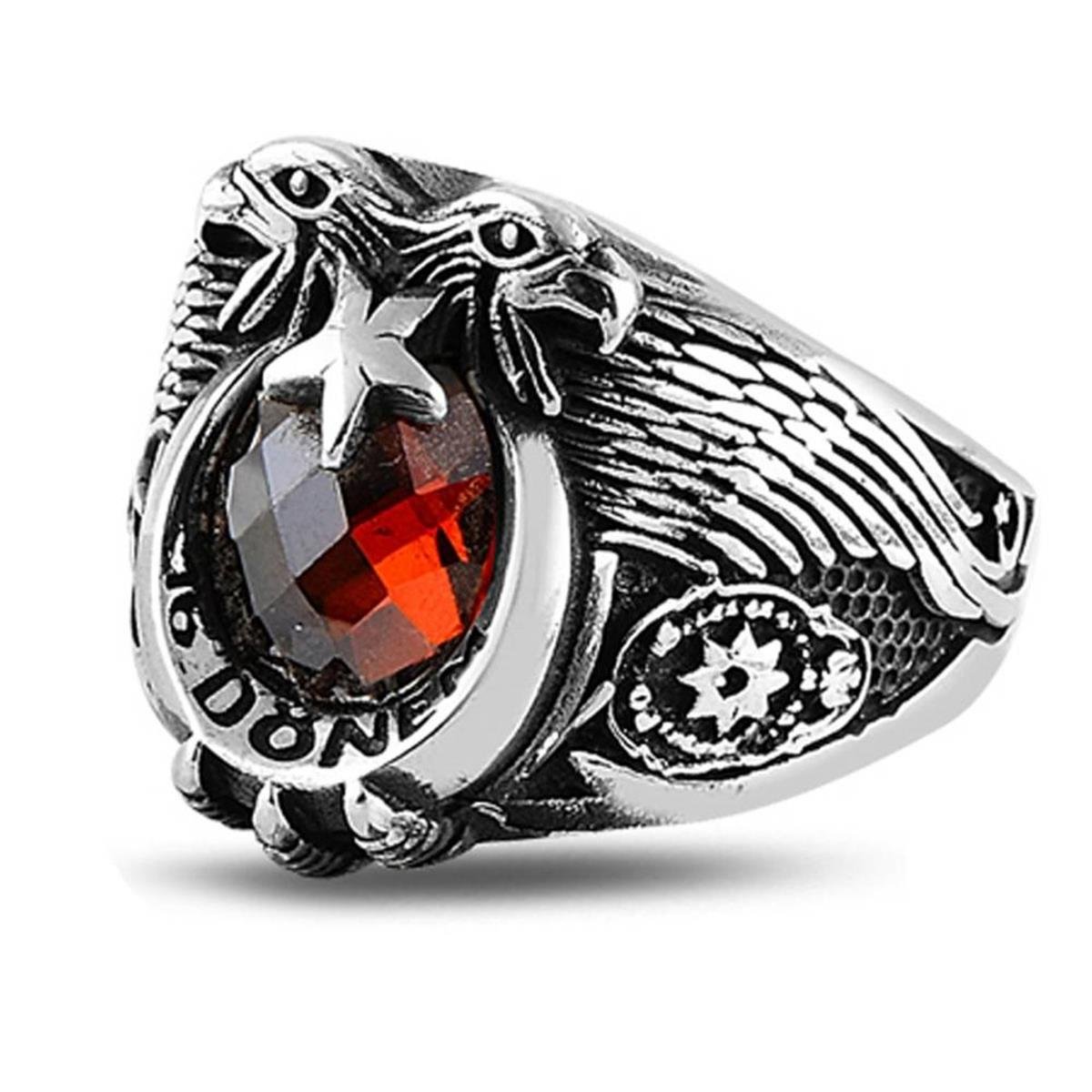 Ay Yıldız Polis Gümüş Dönem Yüzük