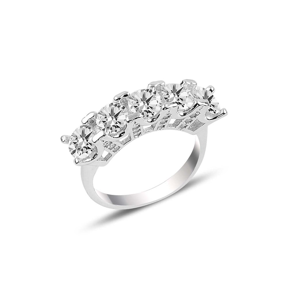 Beştaş Tırnaklı Kadın Gümüş Yüzük