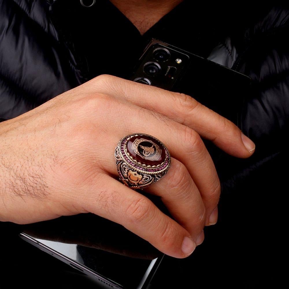 Bozkurt Göktürkçe Türk Yazılı Gümüş Yüzük