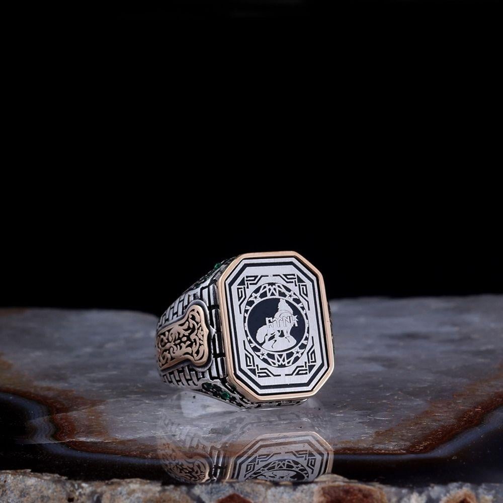 Bozkurt Göktürkçe Türk Yazılı Gümüş Yüzük