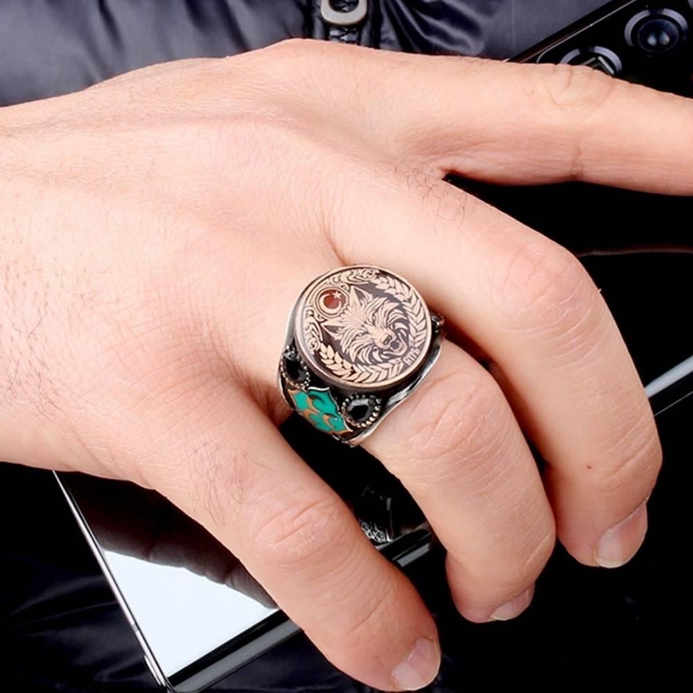 Bozkurt Saldırısı Üç Hilal Gümüş YüzükBozkurt Yüzükleri