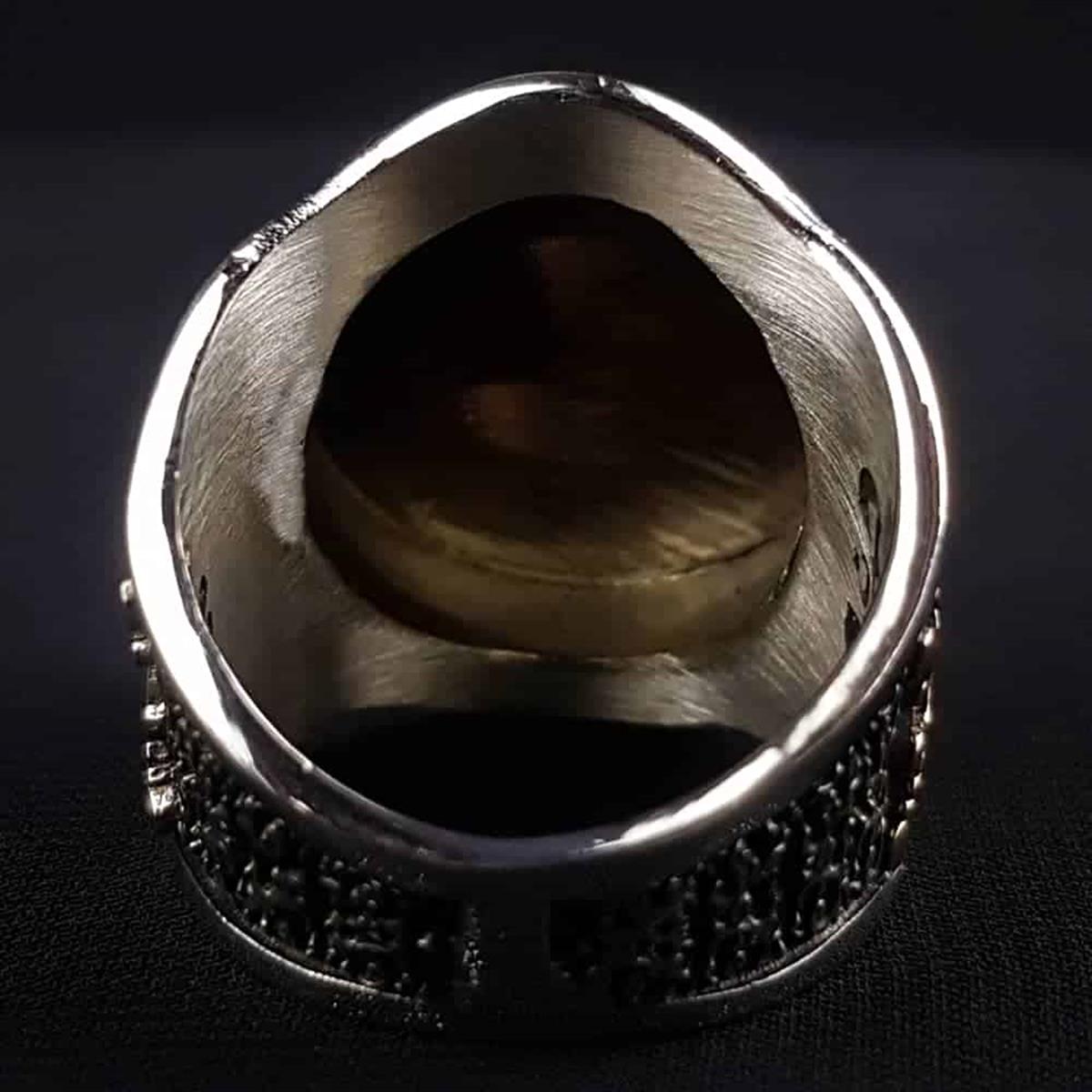 Çift Başlı Kartal Zülfikar Kılıcı Üzeri Gümüş Yüzük