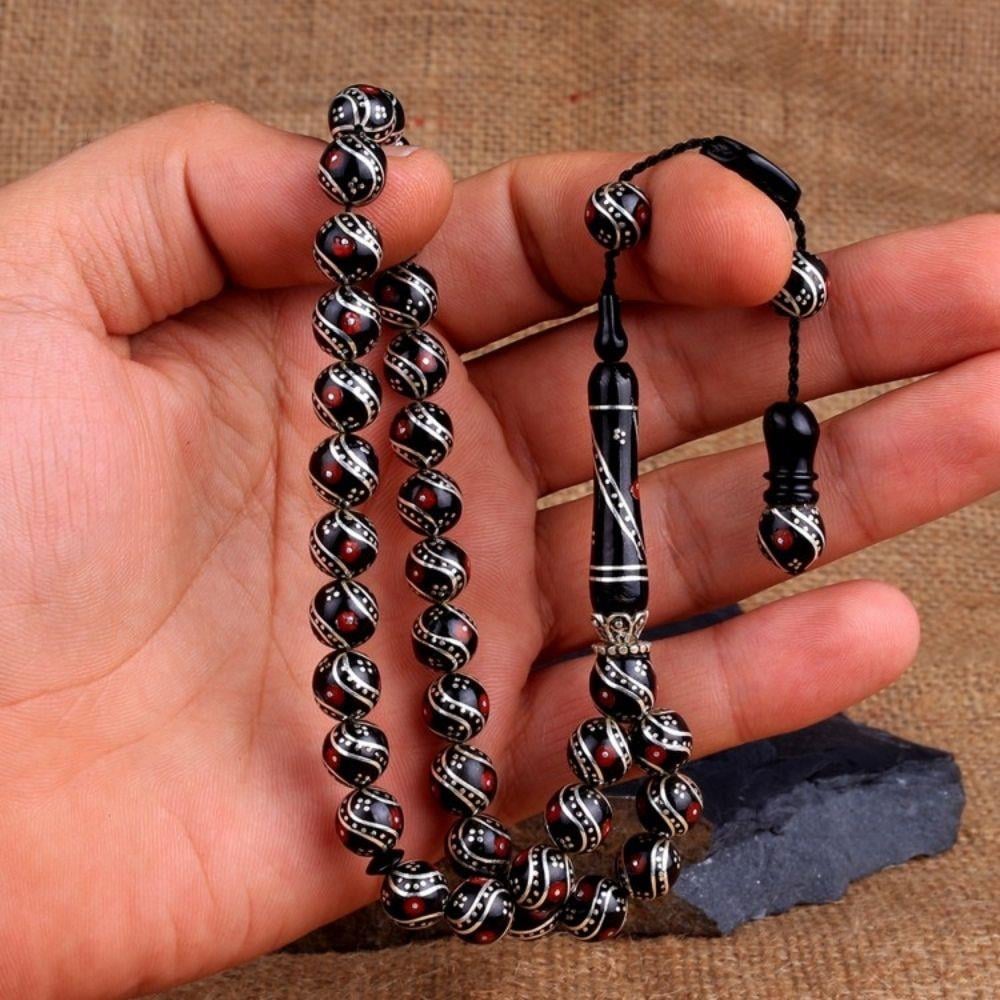 Çift Çeşmi Bülbül Gümüş İşleme Erzurum Oltu Taşı Tesbih