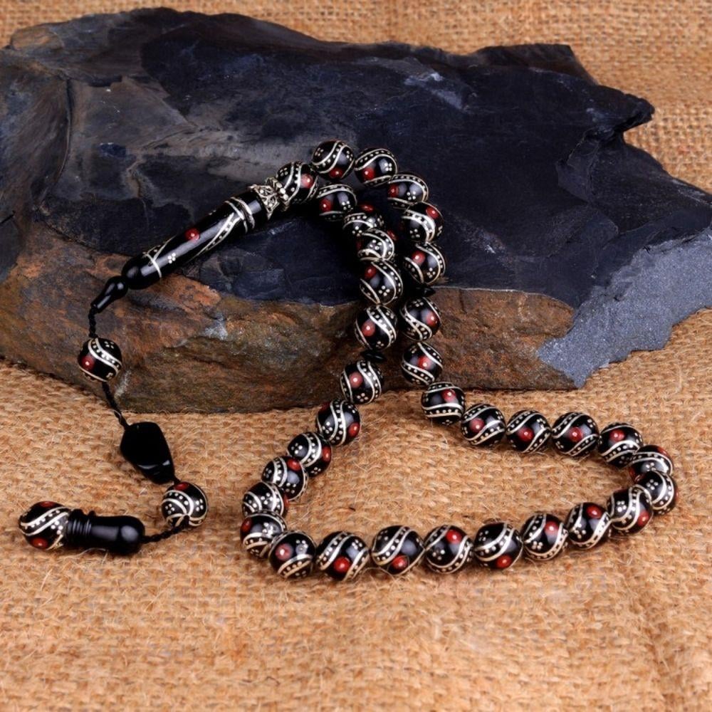 Çift Çeşmi Bülbül Gümüş İşleme Erzurum Oltu Taşı Tesbih