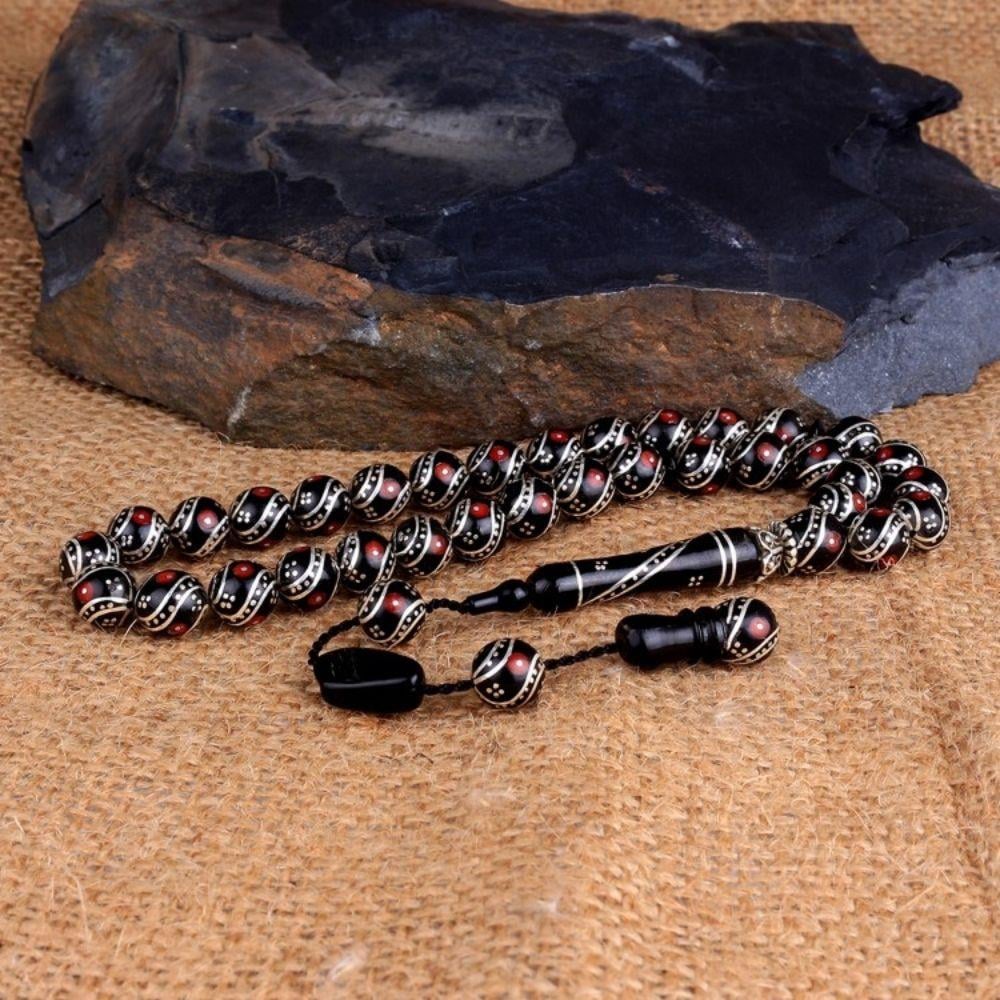 Çift Çeşmi Bülbül Gümüş İşleme Erzurum Oltu Taşı Tesbih