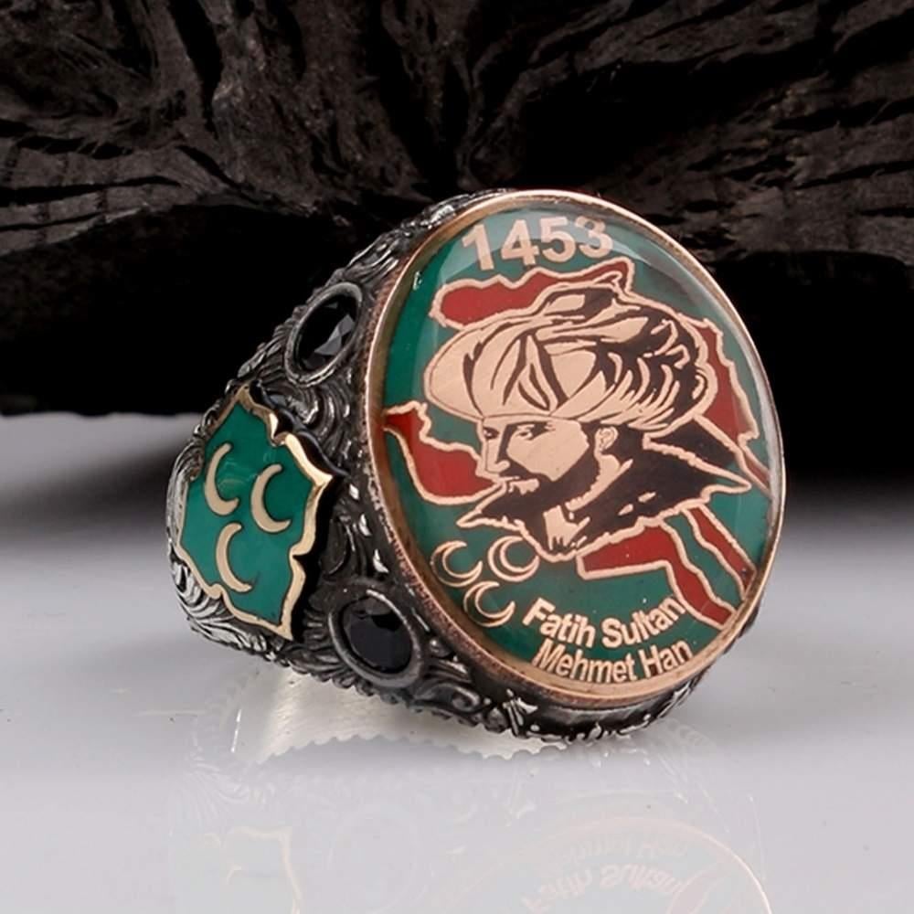 Fatih Sultan Mehmet Han Özel Üretim Gümüş YüzükOsmanlı Yüzükleri