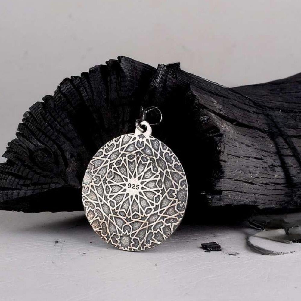 Fatiha Mührü Süleyman İşlemeli Gümüş Kolye UcuKolye Ucu