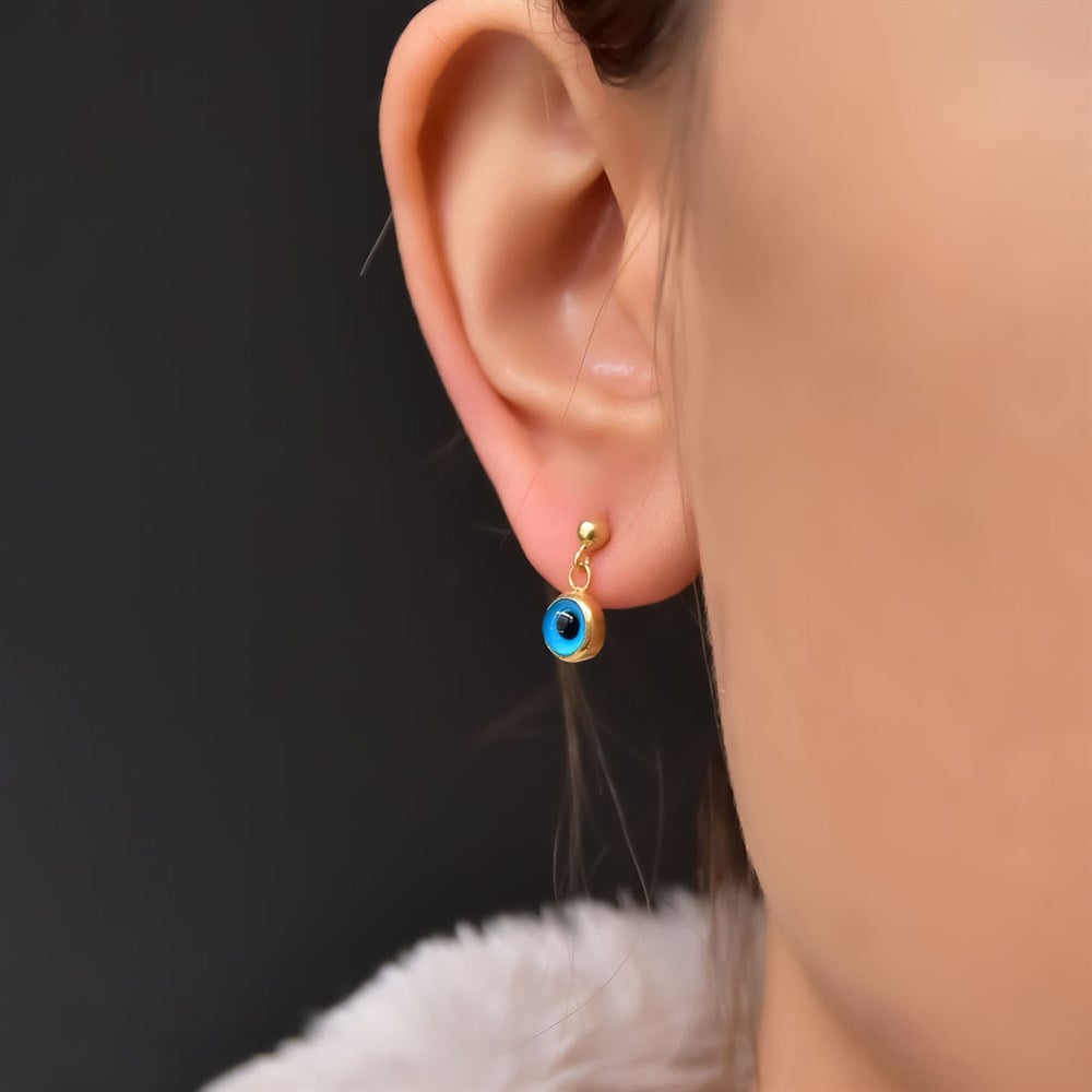 Göz Model Sallantılı Gümüş Küpe