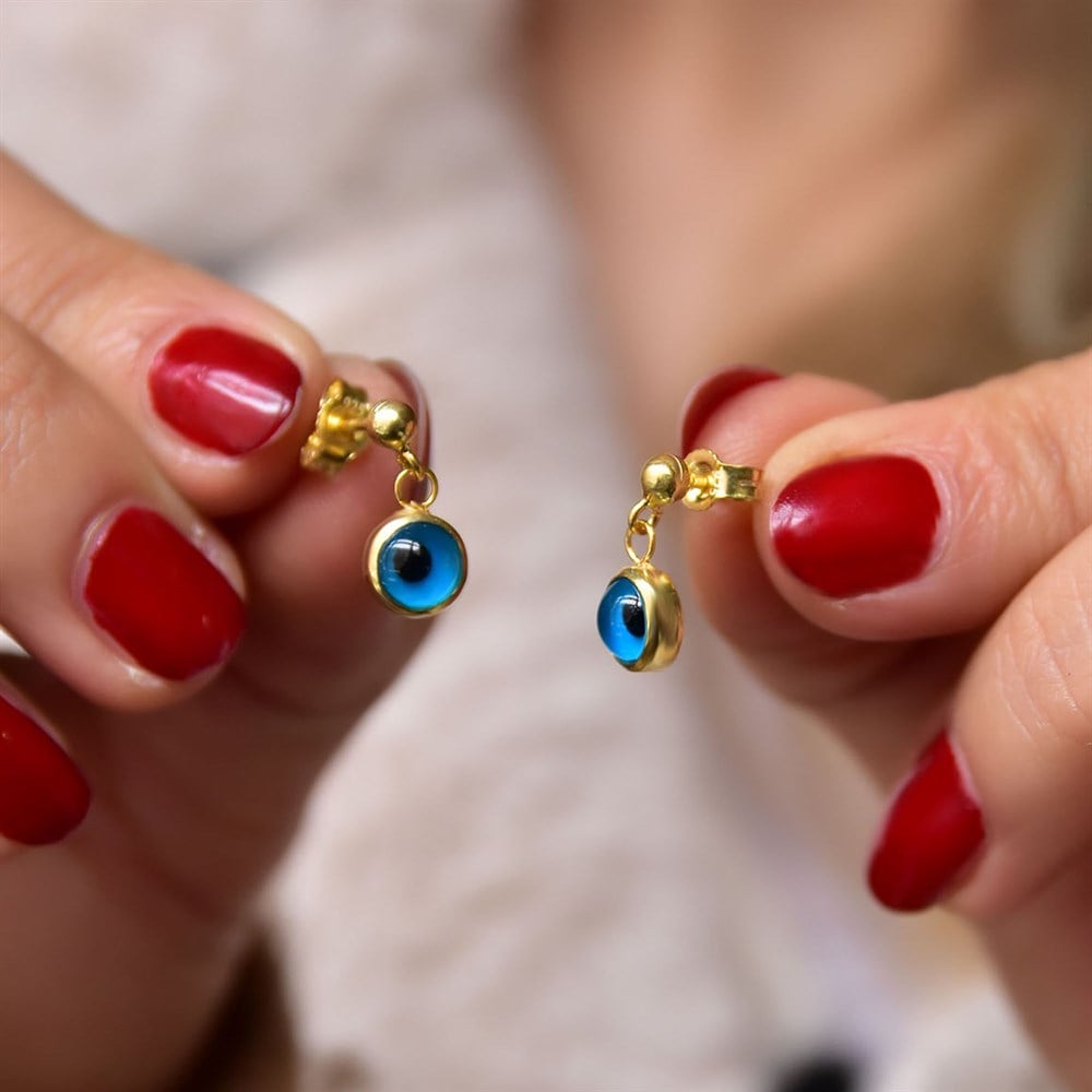 Göz Model Sallantılı Gümüş Küpe