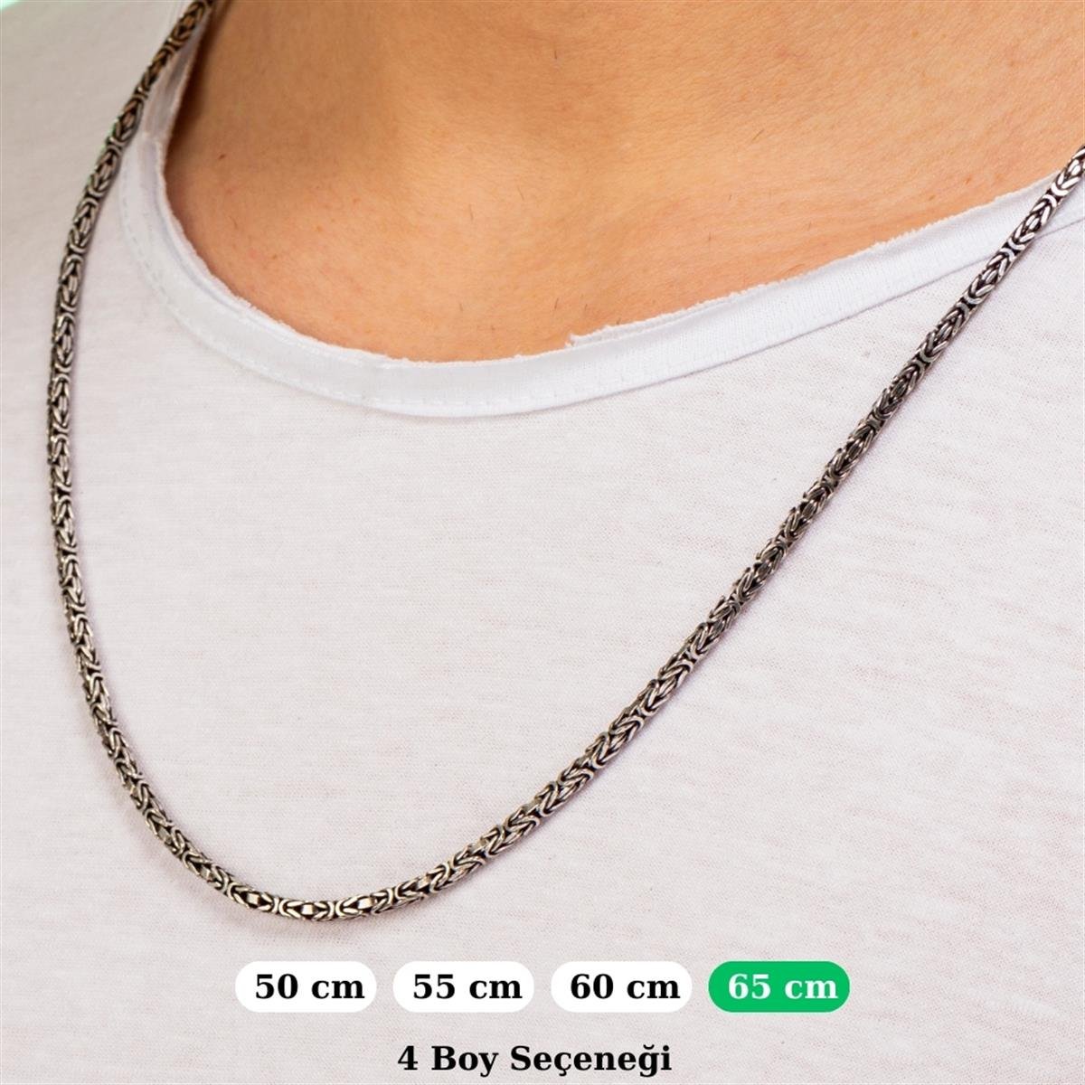 Gümüş Kral Kolye Zincir 2.8mm