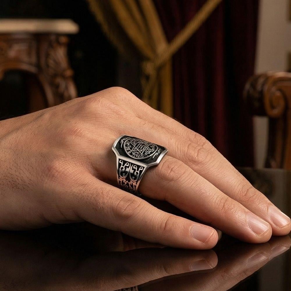 Hz Süleyman Mührü Gümüş YüzükSüleyman Mührü Yüzükler