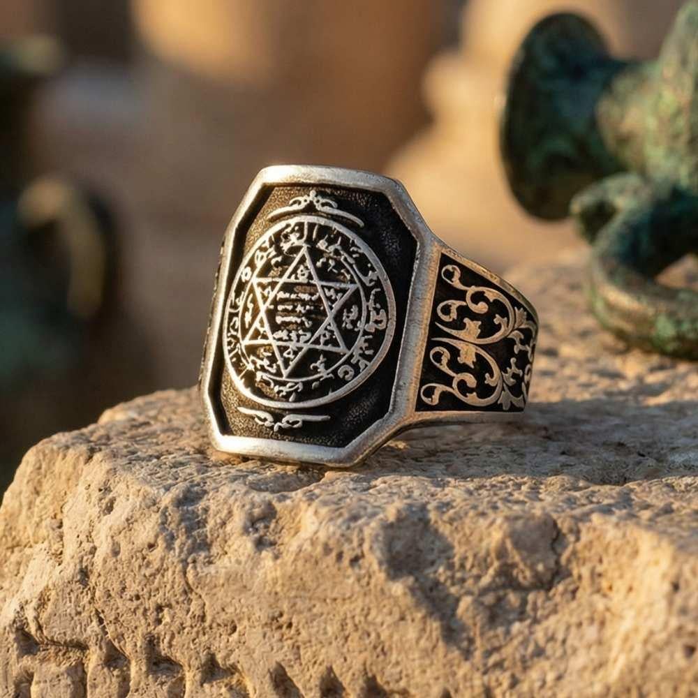 Hz Süleyman Mührü Gümüş YüzükSüleyman Mührü Yüzükler